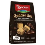 LOACKER QUADRATINI DARK CHOCOLATE BITE SIZE WAFER COOKIES 125G