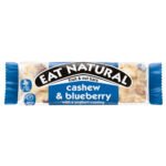 EAT NATURAL CASHEW & BLUEBERRY WITH A YOGHURT COATING FRUIT & NUT BARS 40G
