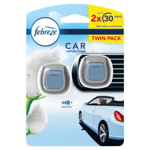 FEBREZE CAR CLIP TWIN PACK COTTON 4ML