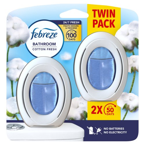 FEBREZE BATHROOM AIR FRESHENER COTTON FRESH 2PK 7.5ML