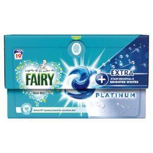 FAIRY PLATINUM +STAIN REMOVER NON BIO PODS FOR SENSITIVE SKIN 19W