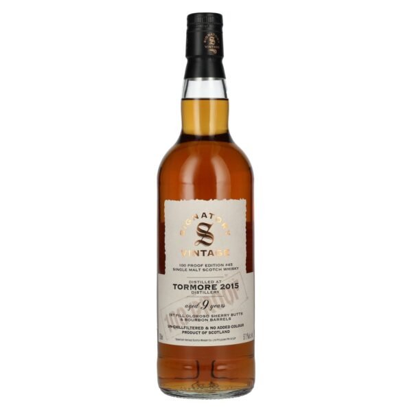 Signatory Vintage 100 Proof Edition TORMORE 9 Years Old Single Malt #45 2015 57,1% Vol. 0,7l