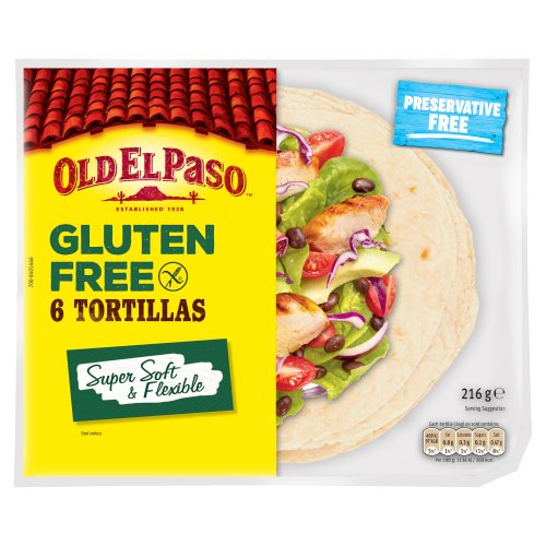 OLD EL PASO GLUTEN FREE TORTILLAS 216G