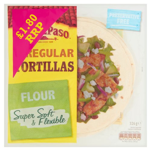 OLD EL PASO TORTILLA FLOUR PMP £1.80 326G
