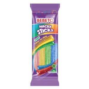 BEBETO WACKY STICKS FIZZY RAINBOW 160G