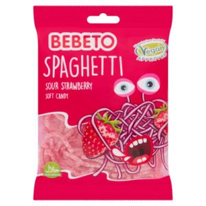BEBETO SPAGHETTI SOUR STRAWBERRY SOFT CANDY PMP 50P 70G