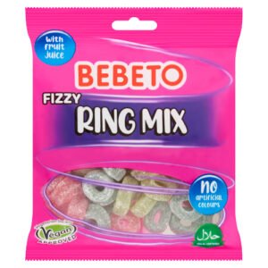 BEBETO FIZZY RING MIX PMP £1.00 150G