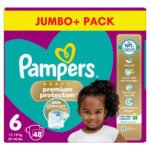 PAMPERS PREMIUM PROTECTION NAPPY SIZE 6 JUMBO 48PK