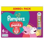 PAMPERS PREMIUM PROTECTION NAPPY PANTS SIZE 6 JUMBO 42PK
