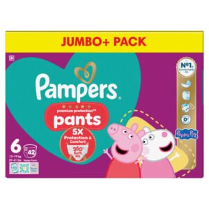 PAMPERS PREMIUM PROTECTION NAPPY PANTS SIZE 6 JUMBO 42PK