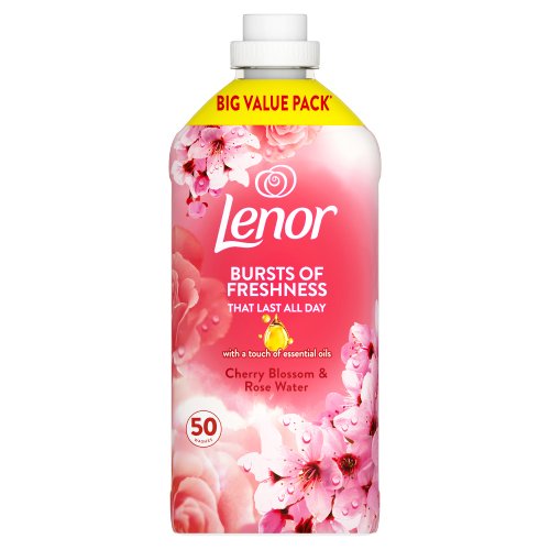 LENOR FABRIC CONDITIONER 50 W CHERRY BLOSSOM & ROSE WATER 1.65L