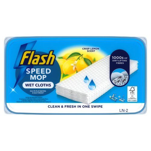 FLASH SPEEDMOP REFILL PADS ANTI BACTERIAL LEMON 10S