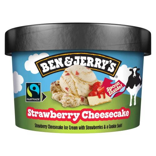 BEN & JERRY'S ICE CREAM STRAWBERRY CHEESECAKE 100ML