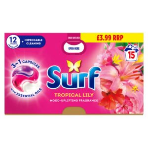 SURF CAPSULES TROPICAL LILY PMP £3.99 15W