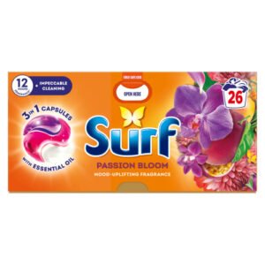 SURF 3 IN 1 LAUNDRY WASHING DETERGENT CAPSULES PASSION BLOOM 26W