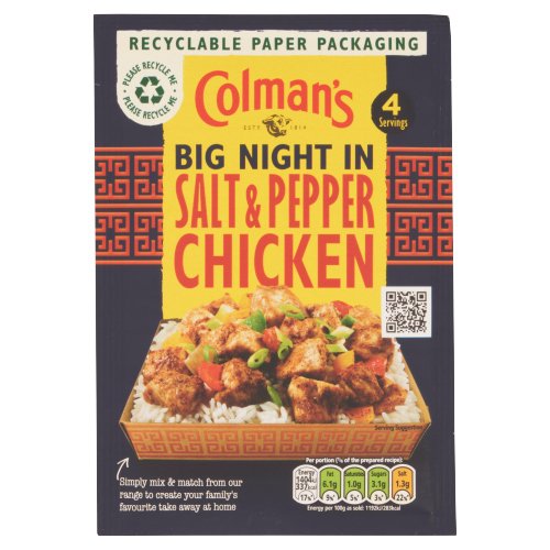 COLMAN'S WEEKEND WONDERS MEAL MAKER RECIPE MIX SALT & PEPPER CHICKEN 23G