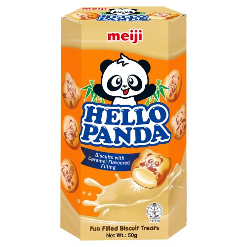 MEIJI HELLO PANDA BISCUITS CARAMEL FLAVOUR 50G