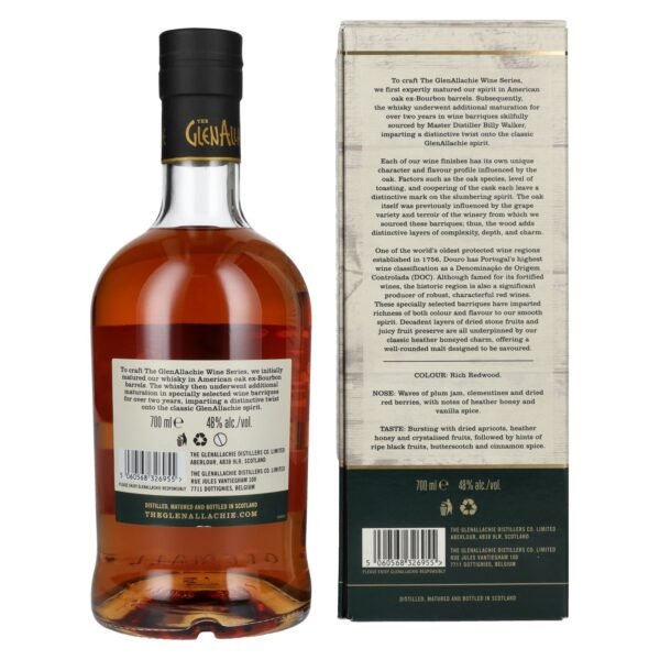 The GlenAllachie 9 Years Old DOURO VALLEY WINE CASK FINISH Limited Edition 48% Vol. 0,7l in gift box