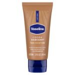 Vaseline VICL Cocoa Radiant Body Lotion for Dry Skin Cocoa Radiant Lotion Made with Ultra-Hydrating Lipids and Pure Cocoa Butter for a Long-Lasting, Radiant Glow 2 fl oz
