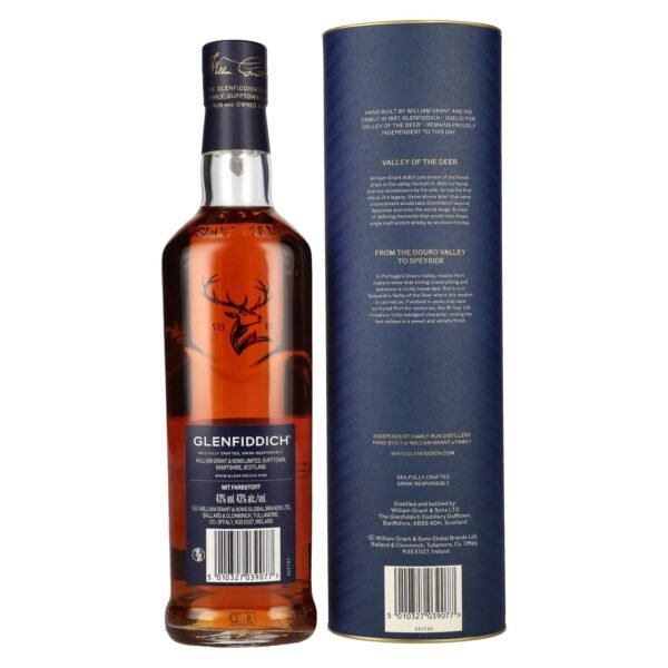 Glenfiddich 18 Years Old Old Port Cask Single Malt Travel Exclusive 43% ABV 0.7l in a gift box