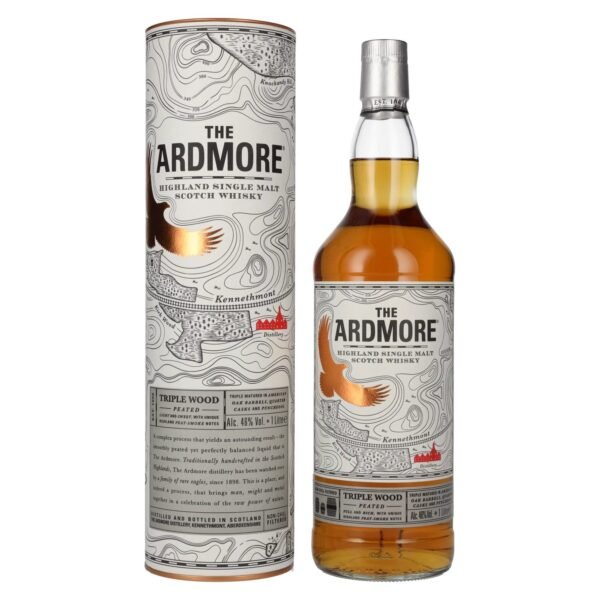 The Ardmore TRIPLE WOOD Peated Highland Single Malt 46% Vol. 1l in gift box