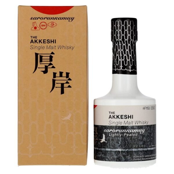 The Akkeshi Single Malt Spirit sarorunkamuy Lightly-Peated 55% Vol. 0,2l in gift box
