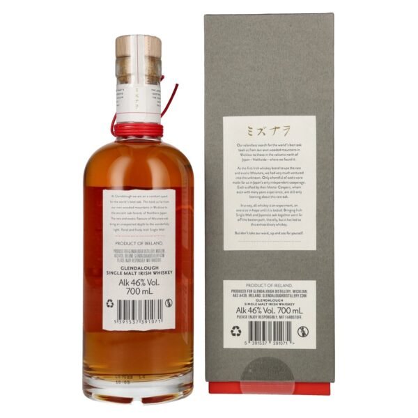 Glendalough 7 Years Old MIZUNARA FINISHED Batch No. 001 46% Vol. 0,7l in gift box