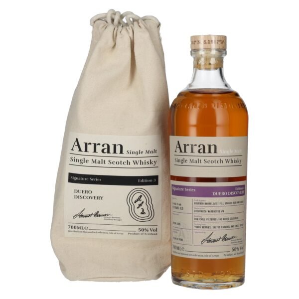 The Arran Malt Signature Series 3 DUERO DISCOVERY Single Malt Scotch Whisky 50% Vol. 0,7l in a linen bag