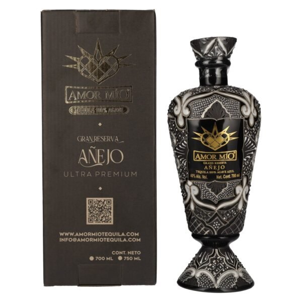 Amor Mío Tequila Gran Reserva Añejo 100% Agave Azul 40% Vol. 0,7l in gift box