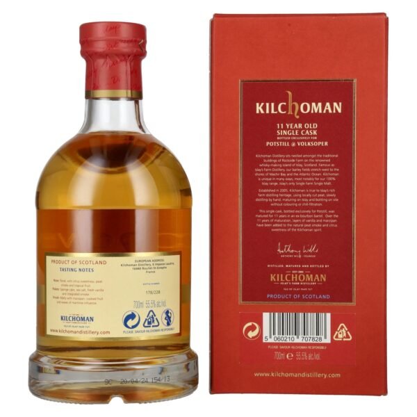 Kilchoman 11 Years Old Islay Single Cask Release 2024 55,5% Vol. 0,7l in gift box