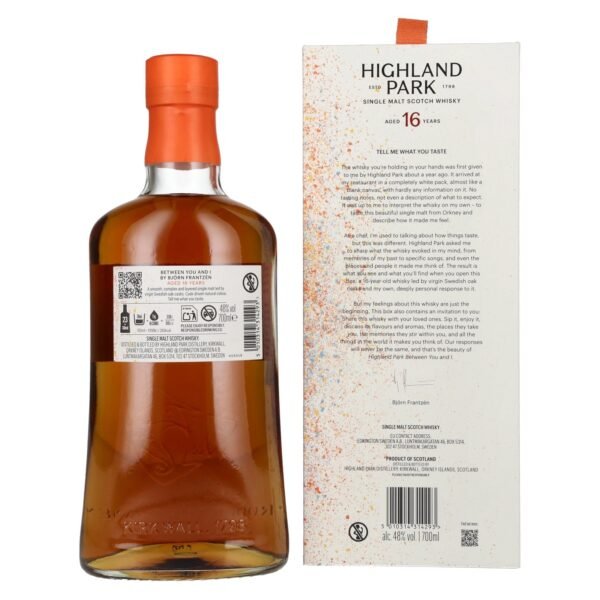 Highland Park 16 Years Old BETWEEN YOU AND I by Björn Frantzen Single Malt Scotch Whisky 48% Vol. 0,7l in gift box