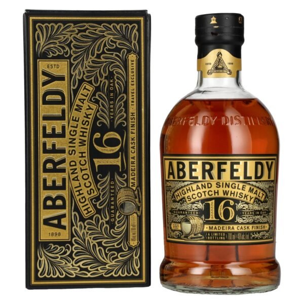 Aberfeldy 16 Years Old Highland Single Malt MADEIRA CASK FINISH 40% Vol. 0,7l in gift box