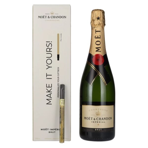 Moët & Chandon Champagne IMPÉRIAL Brut 12% vol. 0.75l in gift box with gold pin