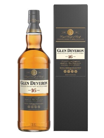 Glen Deveron 16y Highland Single Malt Scotch Whisky 40% 1L gift pack
