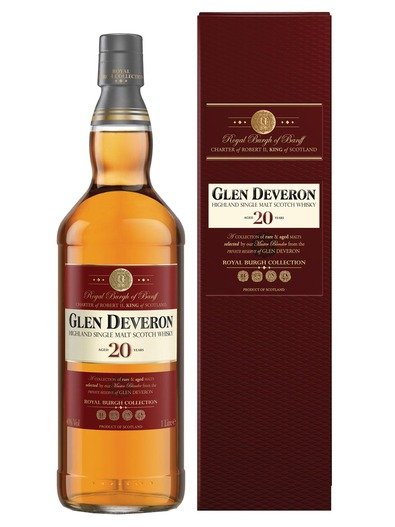Glen Deveron 20y Highland Single Malt Scotch Whisky 40% 1L gift pack