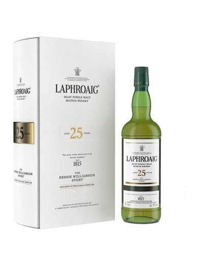 Laphroaig 25y Bessie Williamson Story 2019 43% 0.7L gift pack