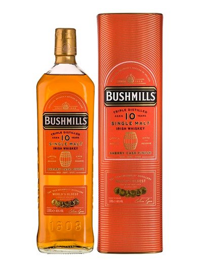 Bushmills Sherry Cask 10y Single Malt Irish Whiskey 46% 1L gift pack