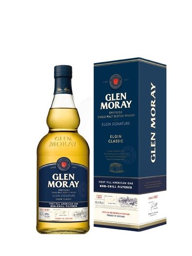 Glen Moray Classic Speyside Single Malt Scotch Whisky 48% 1L gift pack