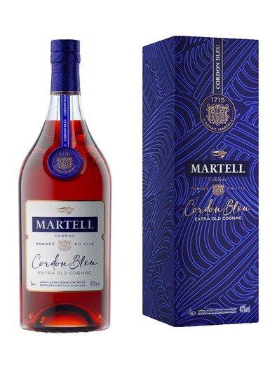 Martell Cordon Bl.Cog.40% 1L GP, gift pack