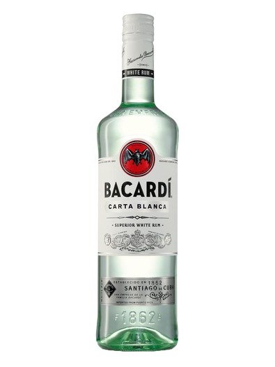 Bacardi Carta Blanca Rum 37.5% 1L