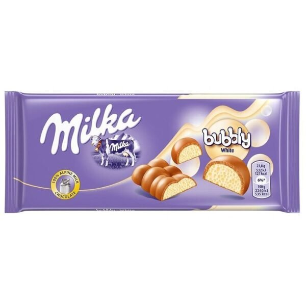 Buy MILKA 90g BUBBLY WHITE